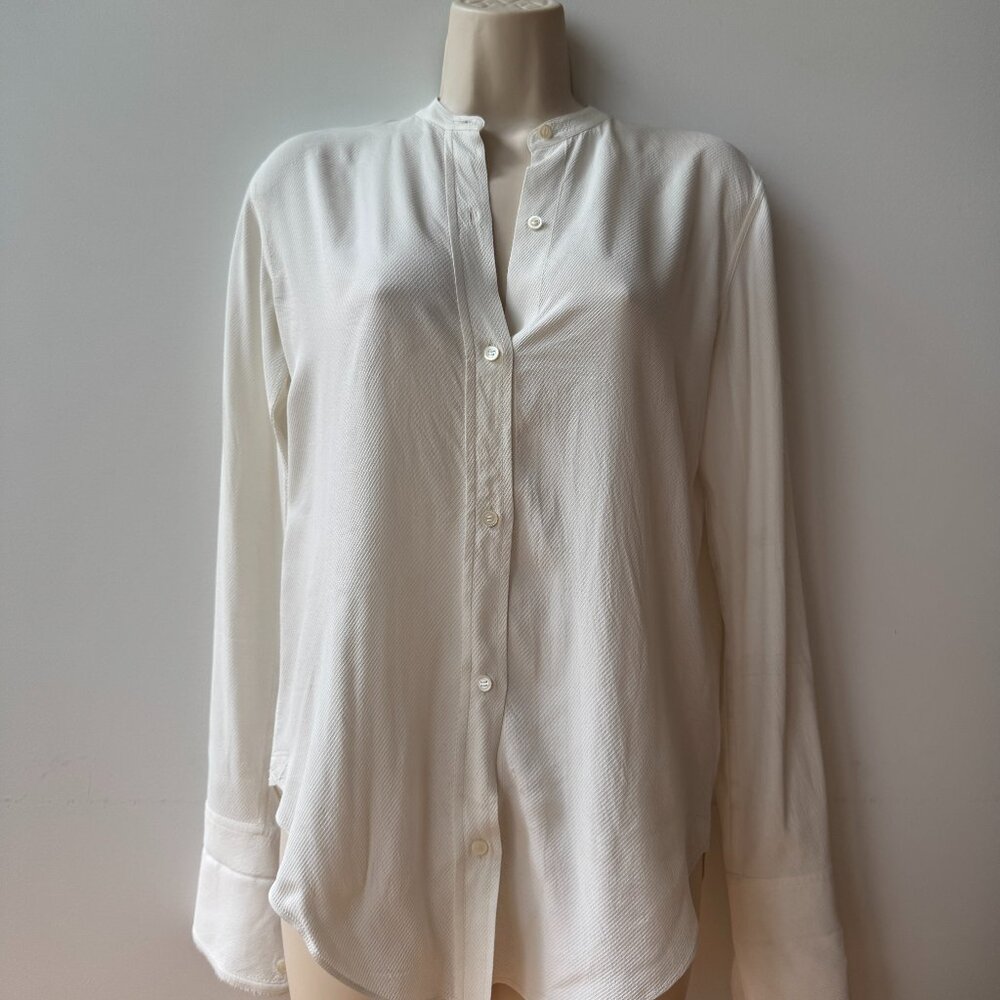 HELMUT LANG IVORY BACKLESS BLOUSE XS RETAIL $295